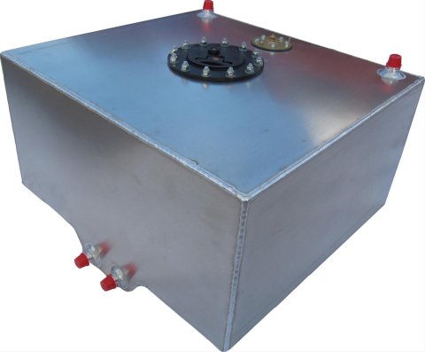 RCI Aluminum Racing 15 Gallons Fuel Cell 2150AS Cell, Aluminum, Natural, Gallons, 0-90 Ohm Sender, Each