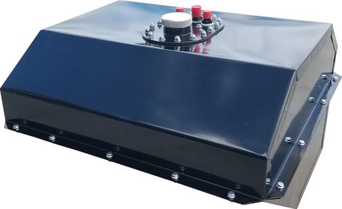 RCI Teardrop Circle Track 22 Gallons Fuel Cell 1222HD Cell, Steel with Plastic Bladder, Black Powdercoated, Gallons, Each