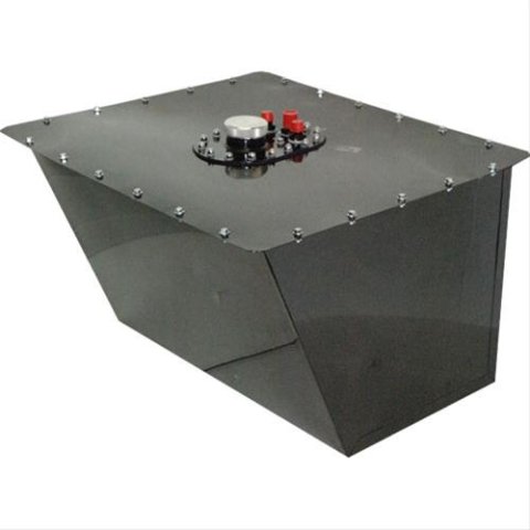 RCI Wedge Circle Track 26 Gallons Fuel Cell 1262FD Cell, Aluminum, Black Powdercoated, Gallons, With Bladder, Each