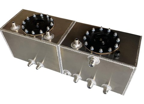 RCI Air/Ice Cooler Tank and Fuel Cell Combos 2040M Intercooler Tanks, RCI, Combo, Aluminum, Natural, 4 Gallons, 10 in. Long, 24 in. Wide, 8 in. Tall, 8 AN Rollover Vent, Each