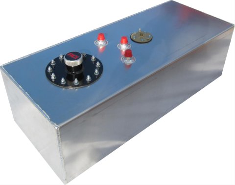 RCI Aluminum Street 15 Gallons Fuel Cell 2162A Cell, Aluminum, Natural, Gallons, 0-90 Ohm Sender, Each