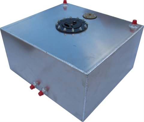 RCI Pro Street Flat Bottom 15 Gallons Fuel Cell 2151AS Cell, Aluminum, Natural, Gallons, 0-90 Ohm Sender, Each
