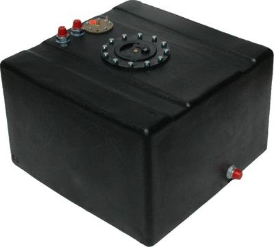 RCI Pro Street Flat Bottom Drag Race 12 Gallons Fuel Cell 1120S Cell, Plastic, Black, Gallons, 0-90 Ohm Sender, Each