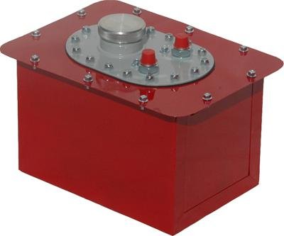 RCI Standard Circle Track 3 Gallons Fuel Cell 1032C Cell, Steel with Plastic Bladder, Red Powdercoated, Gallons, Each