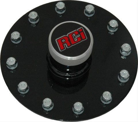 RCI Fuel Cell Fast Fill Hose Valves 7036A Valve, Steel, Black Powdercoated, Straight, 1.75 in. Diameter, Split Nut Ring, Kit