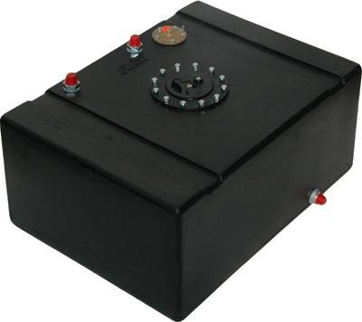 RCI Pro Street Flat Bottom Drag Race 16 Gallons Fuel Cell 1160S Cell, Plastic, Black, Gallons, 0-90 Ohm Sender, Each