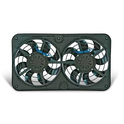 12 Inch 3,000 CFM Flex-A-Lite X-Treme S-Blade Electric Fan 105308 Fan, Dual, in. Diameter, S-Blade, Pusher/Puller, cfm, Black/Gray, Plastic, Each