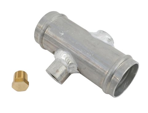 Flex-A-Lite In-Line Radiator Hose Adapters 107078 Adapter, Aluminum, Fits 1 1/2 in. Hose, Has Two 1/4 in. NPT Ports, Includes One Plug, Each