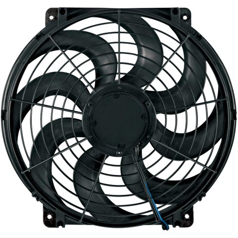 16 Inch 2,010 CFM Flex-A-Lite Syclone S-Blade Electric Fan 104354 Fan, 24 V, Single, cfm, in. Diameter, Black, Each