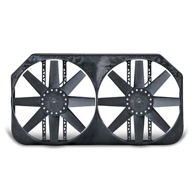 15 Inch 5,500 CFM Flex-A-Lite Direct-Fit Dual Electric Fan 116521 Fan, Dual, in. Diameter, Puller, cfm, Black, Plastic, Cadillac, Chevy, GMC, Each
