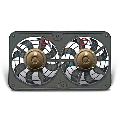12 Inch 2,500 CFM Flex-A-Lite Low-Profile S-Blade Electric Fan 104468 Fan, Dual, in. Diameter, S-Blade, Pusher, cfm, Black, Plastic, Each