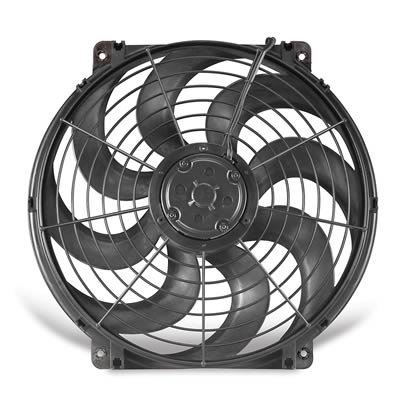 14 Inch 1,530 CFM Flex-A-Lite Syclone S-Blade Electric Fan 104360 Fan, S-Blade, in. Diameter, Reversible, cfm, Black, Plastic, Each
