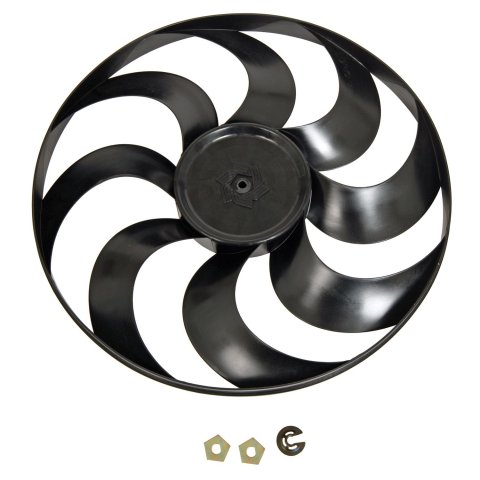 Flex-A-Lite Replacement Electric Fan Blades 108485 Blade, Replacement, Plastic, Black, 15 in. Diameter, 8 Blade, S Type, Each