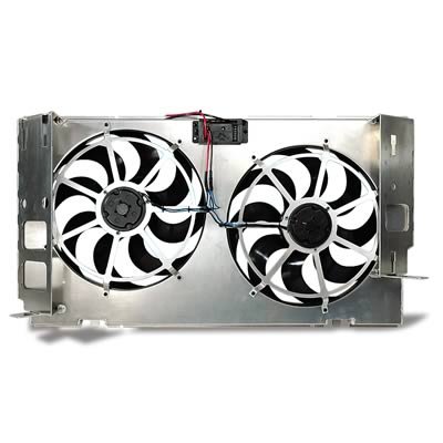 15 Inch 5,500 CFM Flex-A-Lite Direct-Fit Electric Fan 103961 Fan, Dual, in. Diameter, Puller, cfm, Aluminum Shroud, Dodge, Ram Pickup, Diesel