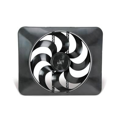 15 Inch 3,300 CFM Flex-A-Lite Black Magic Xtreme Series Electric Fan 104367 Fan, Extreme, Single, in. Diameter, Reversible, Pusher/Puller, cfm, Black, Plastic/Nylon, Each