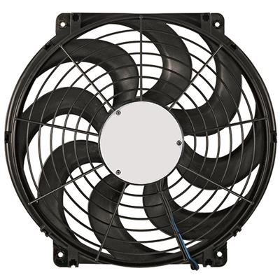 16 Inch 2,500 CFM Flex-A-Lite Syclone S-Blade Electric Fan 105317 Fan, Syclone, S-Blade, in. Diameter, Reversible, cfm, Black, Plastic, Each