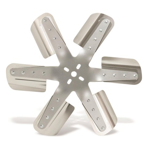 Flex-A-Lite Flex Fans 102113 Fan, Flex, Counterclockwise, 17 in. Diameter, Stainless Steel, Silver, Each