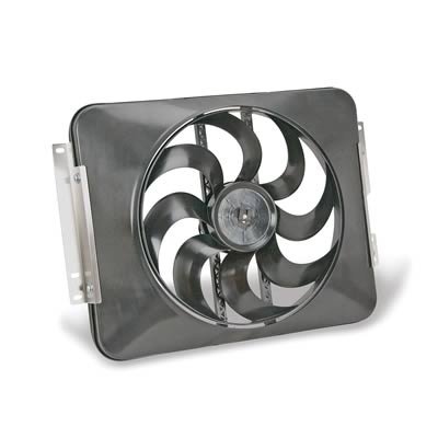 15 Inch 3,300 CFM Flex-A-Lite Direct-Fit Electric Fan 116680 Fan, Single, Puller, cfm, Black, Plastic, Jeep, Each