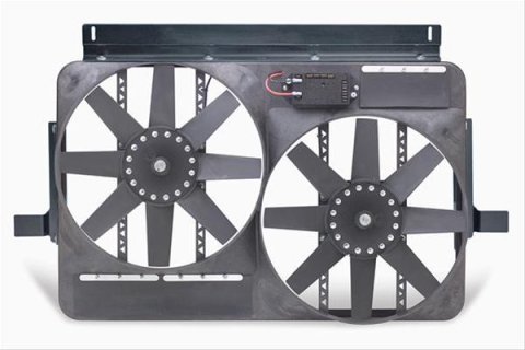13.5 Inch 4,600 CFM Flex-A-Lite Direct-Fit Electric Fan 105398 Fan, Dual, 13 1/2 in. Diameter, Puller, cfm, Black, Plastic, Chevy, GMC, Each