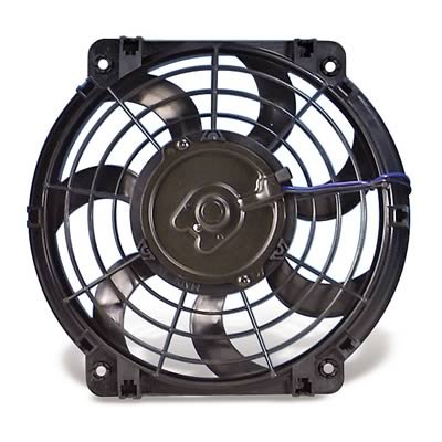 10 Inch 785 CFM Flex-A-Lite Syclone S-Blade Electric Fan 116530 Fans, Electric, S-Blade, Single, Puller/Pusher, cfm, Seven Plastic Blades, Shroud, Black, 6.50 amps, in. Diameter, Each