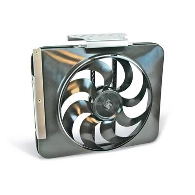 15 Inch 3,300 CFM Flex-A-Lite Black Magic Xtreme Series Electric Fan 105401 Fan, Extreme, Single, Puller, cfm, Plastic, Black, Ford, Each