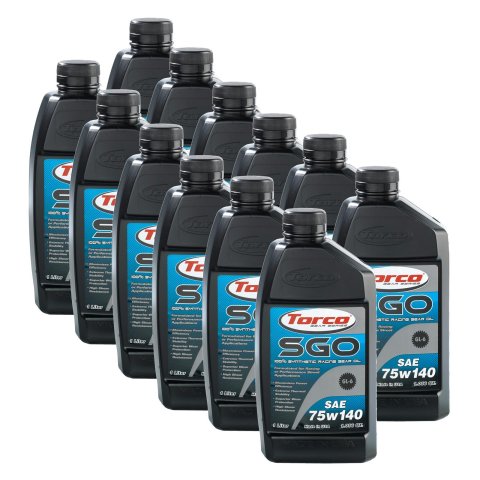 75W140 Torco SGO Synthetic Racing Gear Oil A257514C Lube, SGO, Synthetic, 75W140, 1 Liter, Set of 12