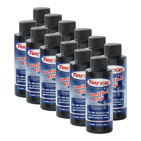 Torco Type G Friction Modifier AFM0010J Modifier, G, for Clutch-Type Limited-Slip Differentials, 4 fluid oz., Set of 12