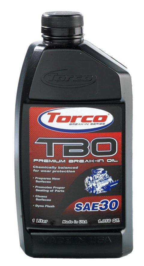 30 Torco TBO Premium Break-In Oil A100030CE Engine Oil, Oil, Petroleum Base, 30W, 1 Liter, Each