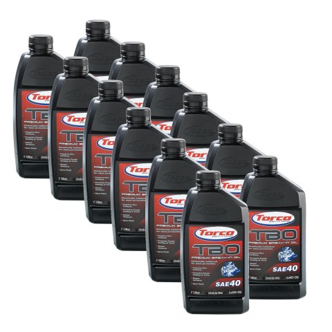 40 Torco TBO Premium Break-In Oil A100040C Engine Oil, Oil, Petroleum Base, 40W, 1 Liter, Set of 12