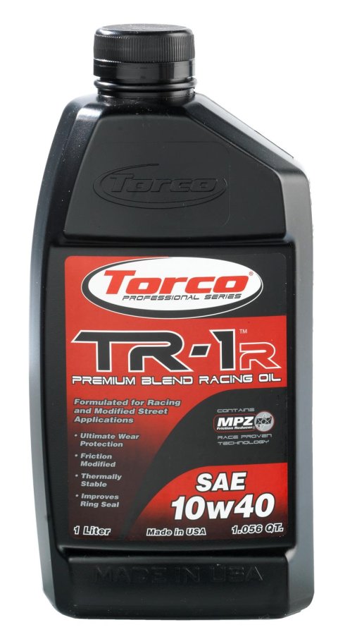 10w40 Torco TR-1r Racing Motor Oil A141040CE Engine Oil, Oil, Petroleum Base, 10W40, 1 Liter, Each
