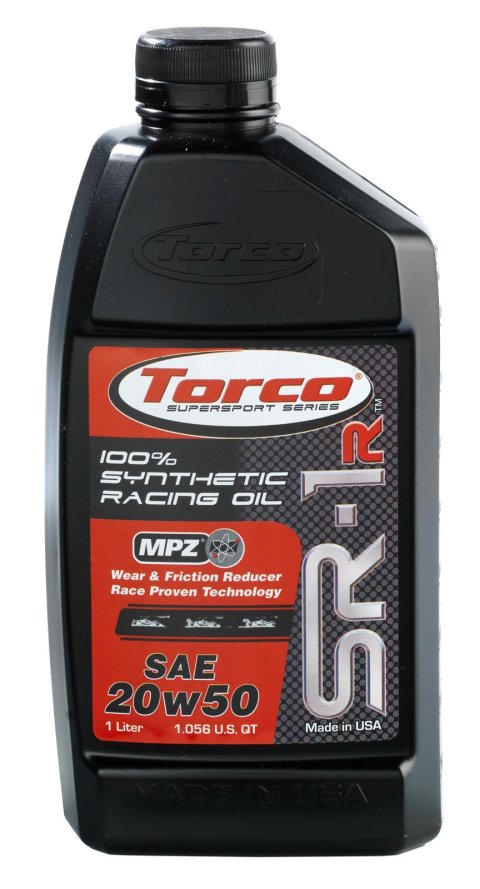 20w50 Torco SR-1r 100 Percent Synthetic Racing Oil A162055CE Engine Oil, Oil, 20W50, 1 Liter, Each