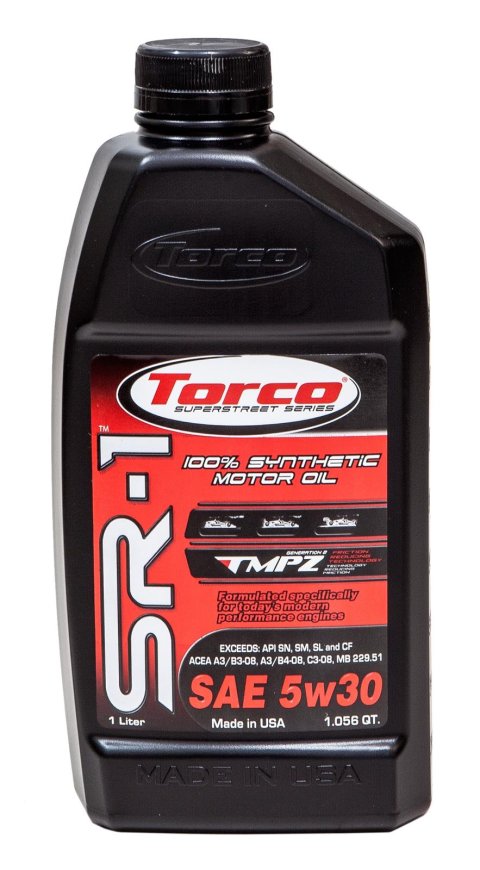 5w30 Torco SR-1 Synthetic Motor Oil A160530CE Engine Oil, Engine Oil, 5W30, 1 Liter, Each