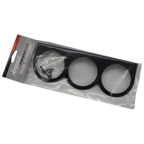 Equus Gauge Mounting Panels E9923 Panel, Underdash, Aluminum, Black, Three 2 in. Diameter Holes, Each