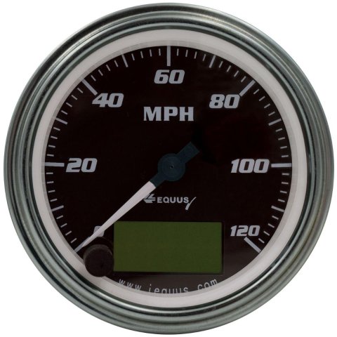Equus Speedometers E7074 GAUGE, SPEEDOMETER, 3-3/8" 0-120 MPH, 270 DEGREE SWEEP, ELEC, CHROME, 7000 SERIES