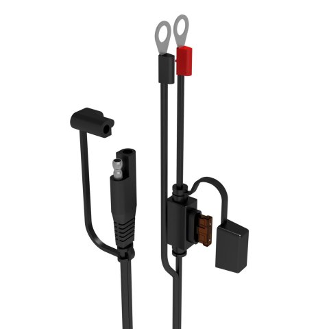 Deltran DC Cable Assembly Accessories 081-0069-6 Battery Tender, Quick Connect Harness, 18 in. Length, Ring Terminals, Integrated Fuse, Inc Weather Cap, Each