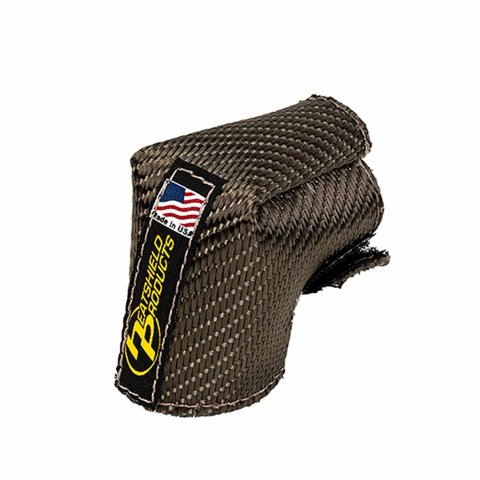 Heatshield Products Utili-Shield Connector Heat Shields 281129 – 90 deg connector heat shield 1 1/2-in id Lava –