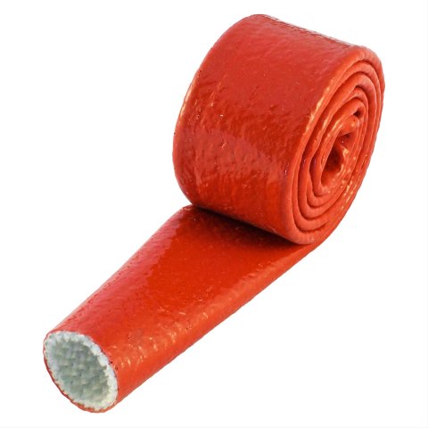 Heatshield Products Fire Shield Sleeves 210016 Heat Protection, Shield, 500 degrees F Maximum, Slip-on, Red, 1.000 in. Diameter, 36 in. Length, Each