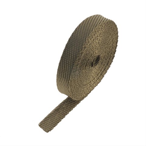 Heatshield Products Lava Exhaust Wraps 371025 and Header Wrap, 1200 degrees F, Rock, Natural Basalt, 1.0 in. Width, 25.0 ft. Length, Each