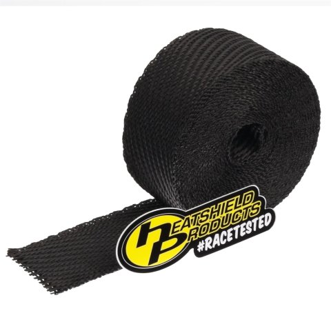 Heatshield Products Exhaust Wrap 372525 and Header Wrap, 1200 degrees F, Lava Rock, Black Basalt, 2.0 in. Width, 25.0 ft. Length, Each