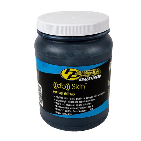 Heatshield Products db Skin Sound Deadener 040105 Deadening Coating, Deadener, 200 Degree Continuous Heat Protection, 15 sq. ft. Coverage, Sprayable or Brush-On, 64 oz., Each