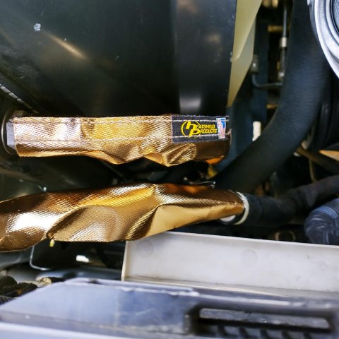 Heatshield Products Heat Sleeves 244112 Sleeve, - Reflective heat shield sleeve 1-1/2 id x 3 ft H&L seam- Cold Gold Sleeve shields up to 90 percent of radiant 1100F.