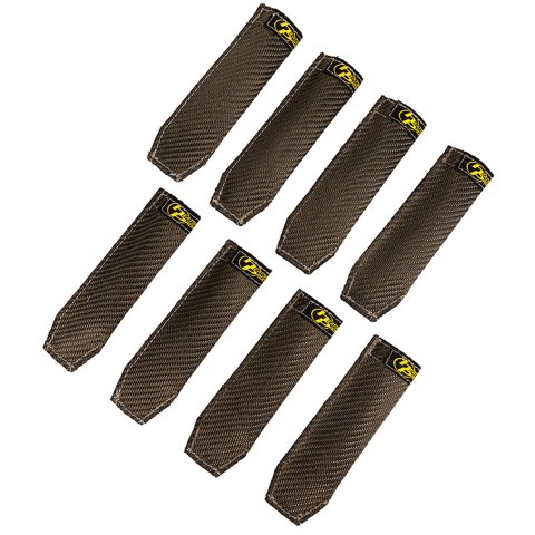 Heatshield Products Pro-Boot Heat Shields 400128 Spark Plug Boot Protectors, Shield, Lava Rock, Natural, Slip-on, 6 in. Length, Straight, 135 Degree, Set of 8