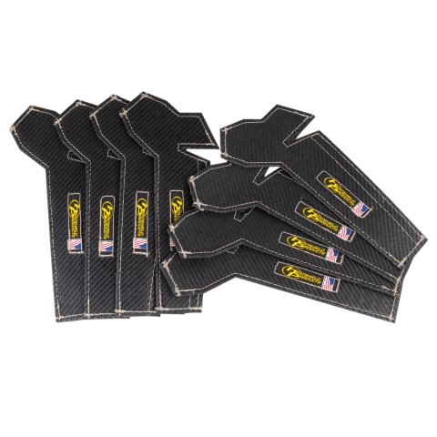 Heatshield Products Pro-Boot Heat Shields 400152 Spark Plug Boot Protectors, Shield, Stealth, Black, Hook and Loop, 6 in. Length, 90 Degree, Set of 8