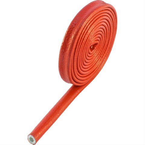 Heatshield Products Fire Shield Sleeves 210011 Heat Protection, Shield, 500 degrees F Maximum, Slip-on, Red, 0.375 in. Diameter, 120 in. Length, Each