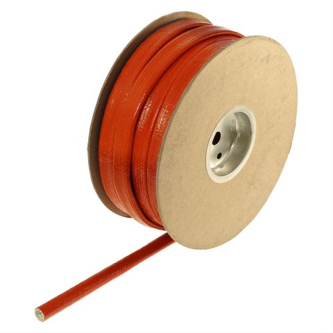 Heatshield Products Fire Shield Sleeves 210110 Heat Protection, Shield, 500 degrees F Maximum, Slip-on, Red, 0.375 in. Diameter, 100 ft. Length, Each