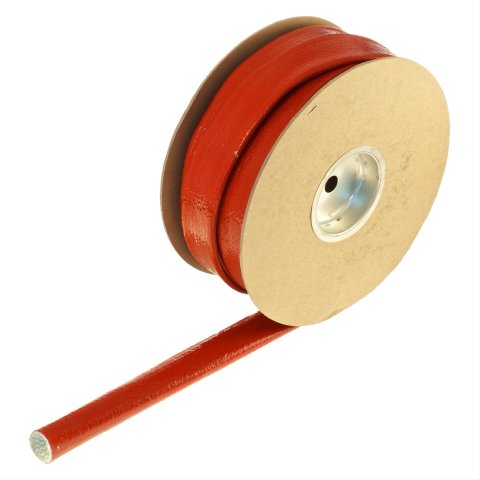 Heatshield Products Fire Shield Sleeves 210120 Heat Protection, Shield, 500 degrees F Maximum, Slip-on, Red, 1.500 in. Diameter, 50 ft. Length, Each