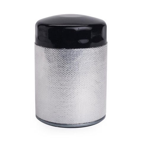 Thermo-Tec Oil Filter Heat Shields 13025 Shields, Canister Filter, Fiberglass/Silica, Silver, 4.00-5.00 in. Tall filters X 12 in, Long, Set of 4