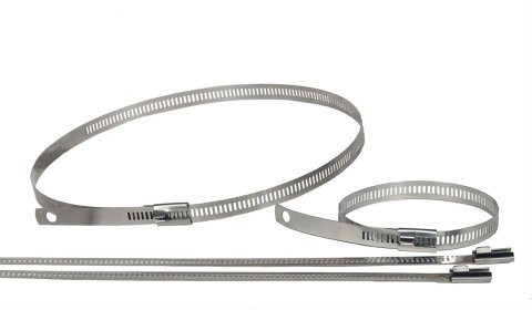 Thermo-Tec Snap Straps 13160 Exhaust Wrap Fasteners, Stainless Steel, 18 in. Straps, Set of 6