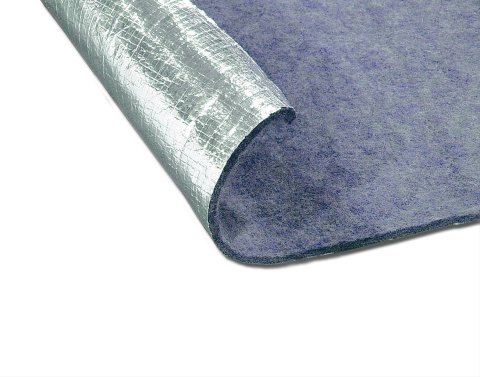 Thermo-Tec Thermo-Guard FR Heat Shields 14130 Sound Barrier, Thermo Guard FR, Polyester Fiber Felt, Single Sided Foil Facing, 24 in. x 48 in., Each