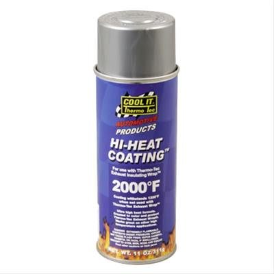 Thermo-Tec Hi-Heat Coating 12002 Exhaust Wrap Coating, High-Temperature, Silver, 11 oz. Spray Can, Each